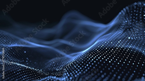 Abstract Background with Wave of Dots and Lines © Orxan