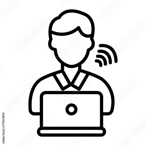 Freelancer Line Icon