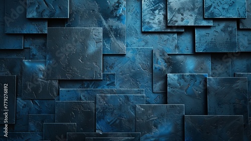 Abstract Blue Metallic Background photo