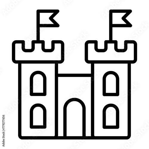 Fortress Line Icon