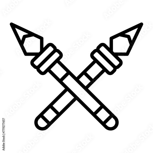 Spear Line Icon