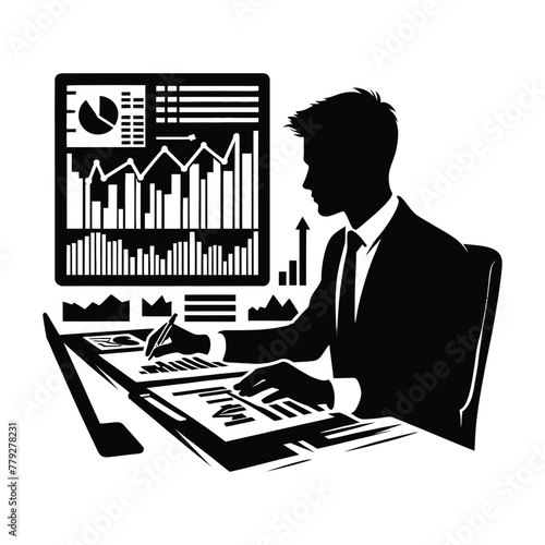 Economist Studying Financial Trends