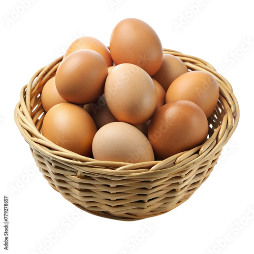 Wallpaper Mural Eggs in a basket isolated on transparent background Torontodigital.ca