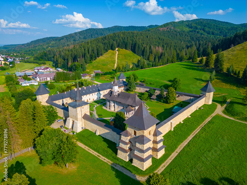 Summer at the Sucevita monastery in Romania