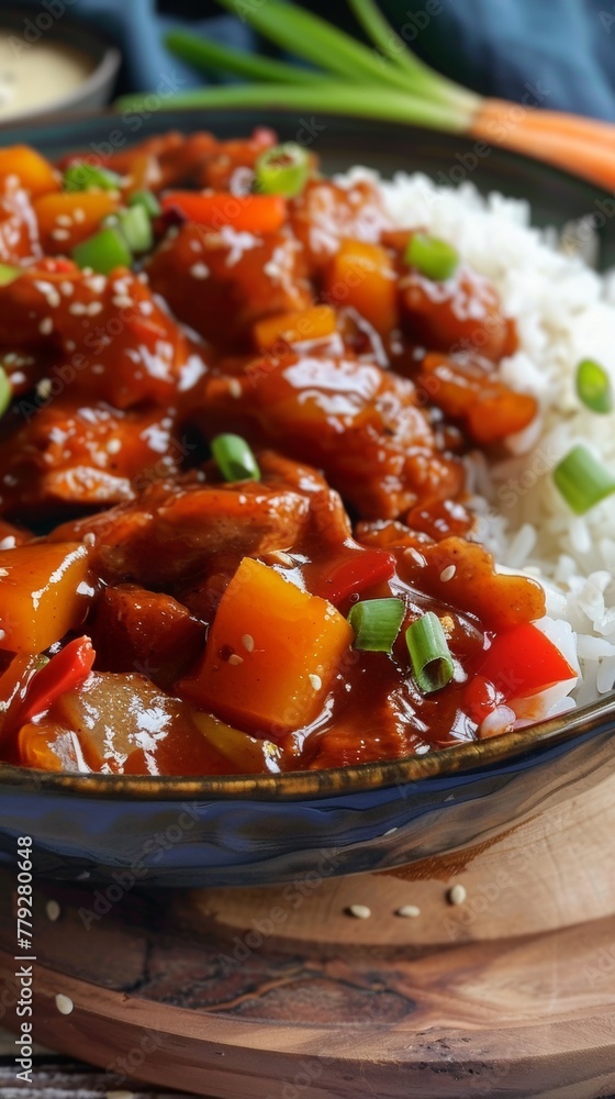 Sweet and Sour Pork vibrant