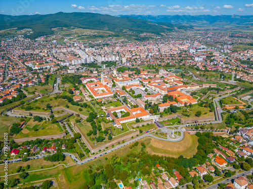 Panorama view of Romanian town Alba Iulia