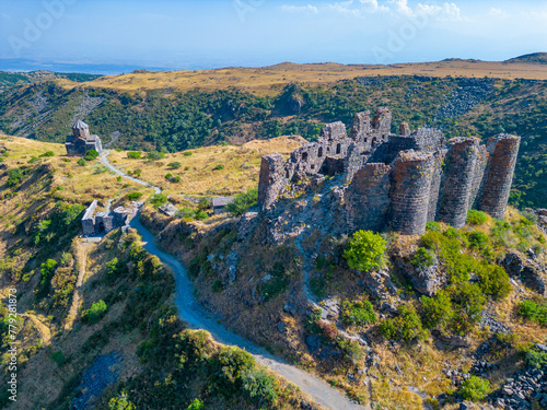 Summer day at Amberd castle in Armenia