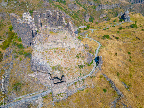 Summer day at Amberd castle in Armenia photo