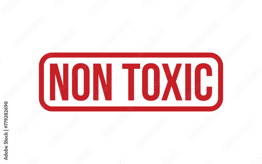 Red Non Toxic Rubber Stamp Seal Vector