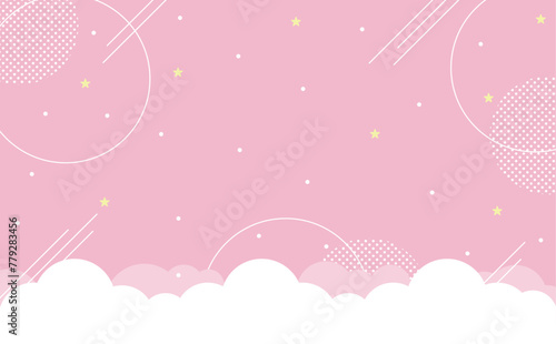 ポップな幾何学模様の背景1