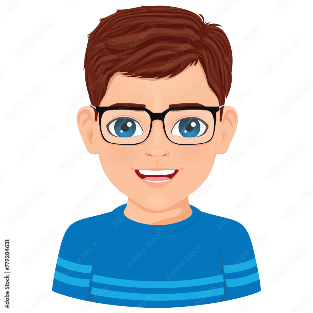 smiling red haired boy face with glasses portrait smiling red haired boy face with glasses portrait