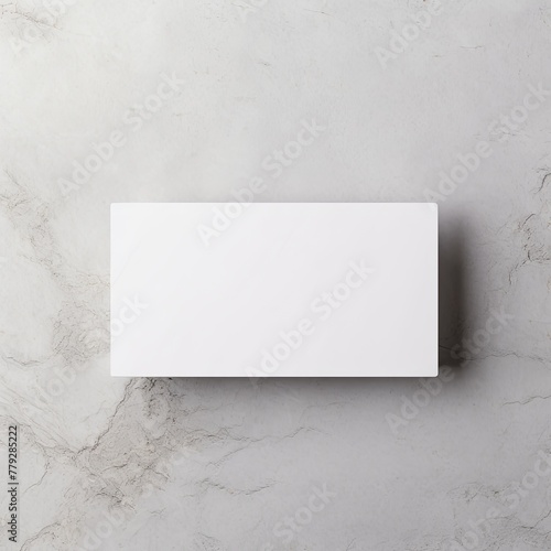 White blank business card template empty mock-up at white textured background with copy space for text photo or product