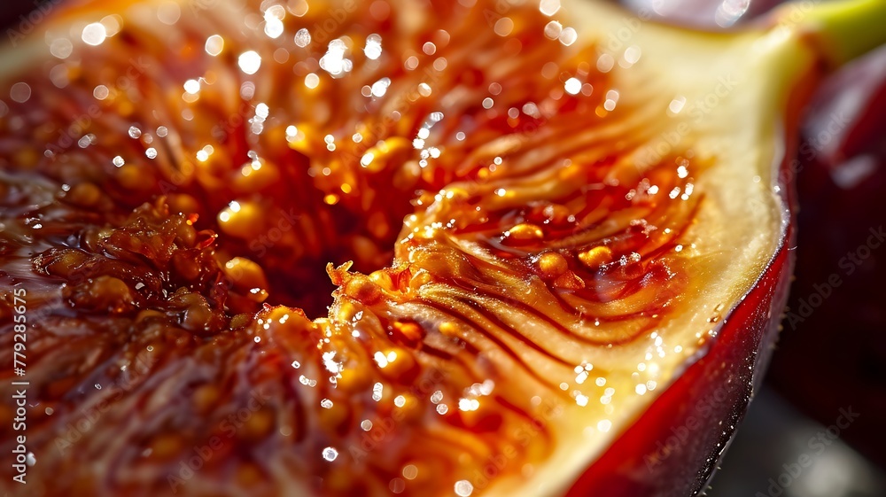 Textural Intricacy: Macro View of a Fig Textural Intricacy: Macro View of a Fig