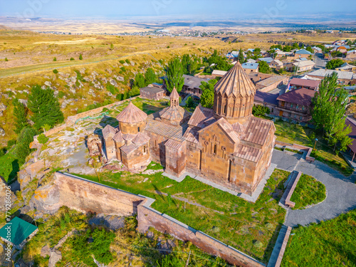 Summer day at Harichavank monastery in Armenia photo