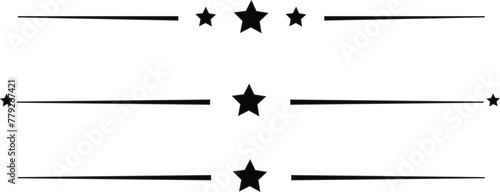 Frame, simple line element set. Border design decor in vector flat