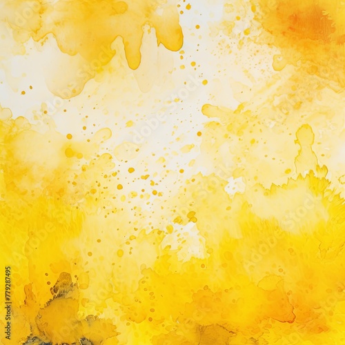 Yellow watercolor light background natural paper texture abstract watercolur Yellow pattern splashes aquarelle painting white copy space for banner design, greeting card