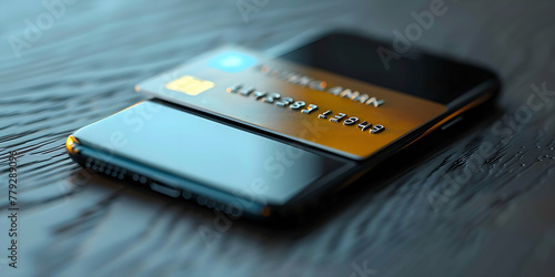 Credit or debit card on cell phone, online purchases