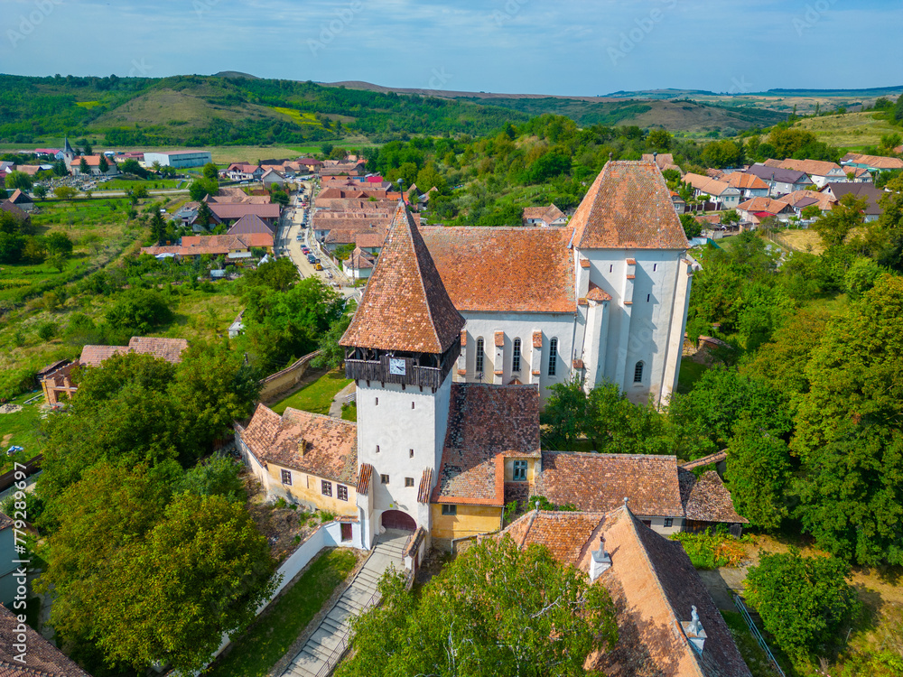 The fortified church of Bazna in Romania