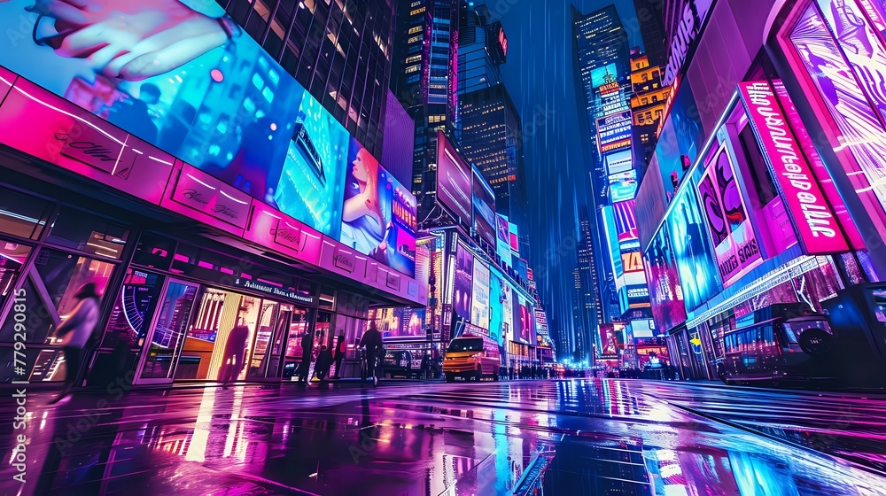 Obraz premium Skyline Chronicles: Exploring Tomorrow's City./n