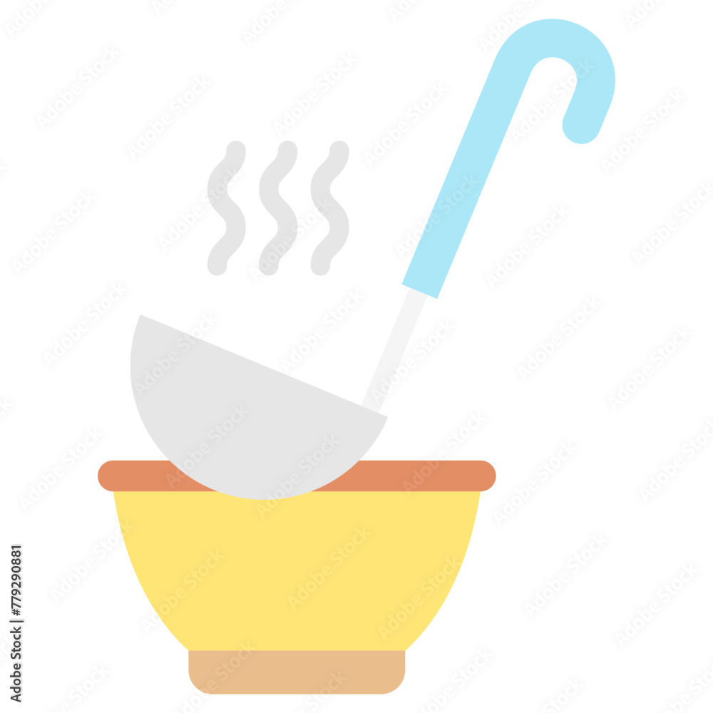Ladle multi color icon, relate to gastronomy theme. use for UI or UX kit, web and app development. Ladle multi color icon, relate to gastronomy theme. use for UI or UX kit, web and app development.