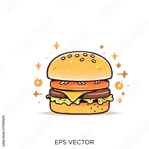 cheeseburger, hamburger, burger, cheeseburger clipart, hamburger clipart, burger clipart, clipart, food, cheese, bun, sandwich, bread, beef, lettuce, isolated, meat, fast, meal, white, tomato, fast fo