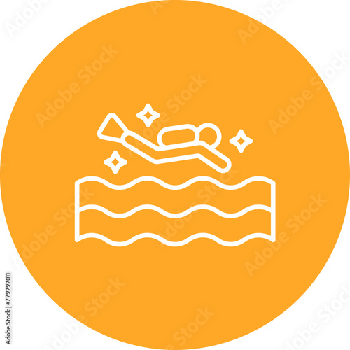Tableau sur toile Diving Icon