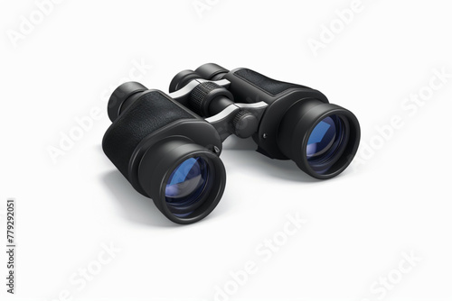 3d Vector Binoculars, Travel and camping adventure concept. Eps 10 Vector. Outdoor Adventure Icon, looking in the future