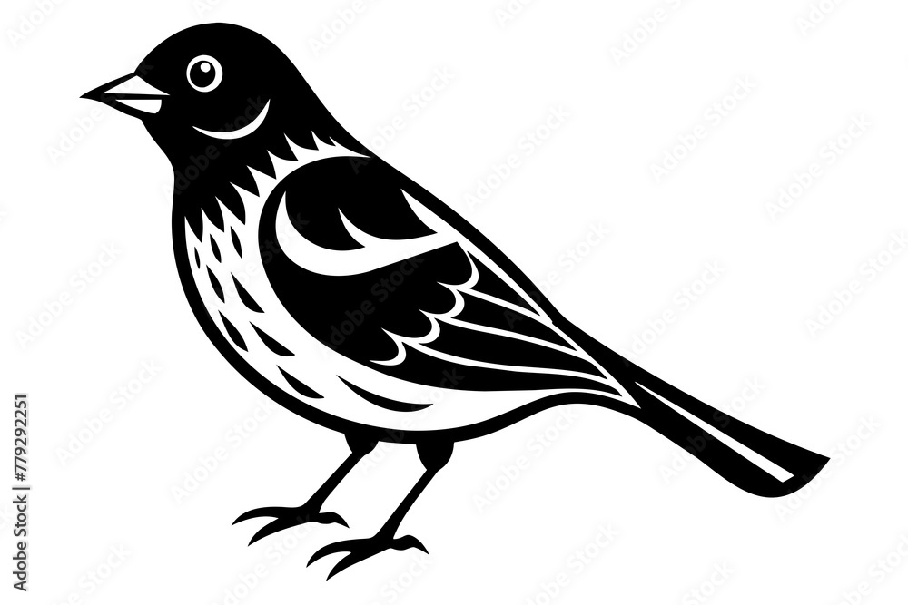 Obraz premium Songbirds silhouette Silhouette Vector logo Art design, Icons, and Graphics vector illustration