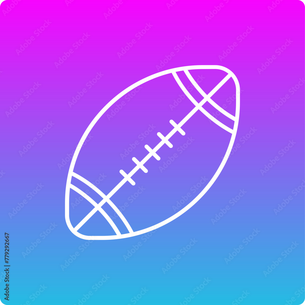 Rugby Ball Icon Rugby Ball Icon
