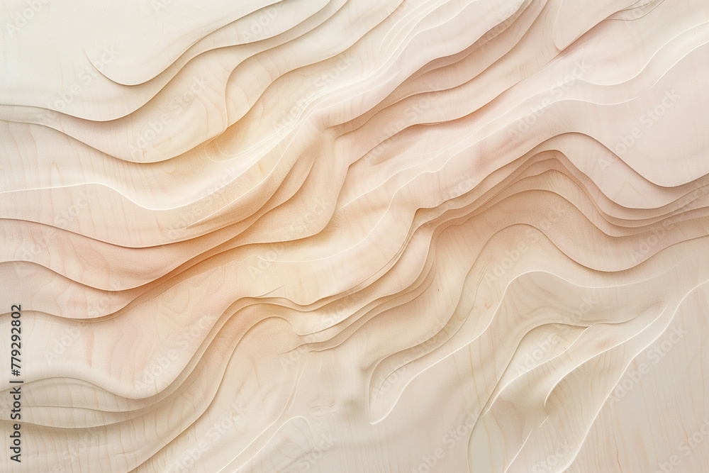 An ultra-realistic depiction of beech wood, with its smooth, fine texture and the pale cream to pinkish- 32k, full ultra HD, high resolution - obrazy, fototapety, plakaty 