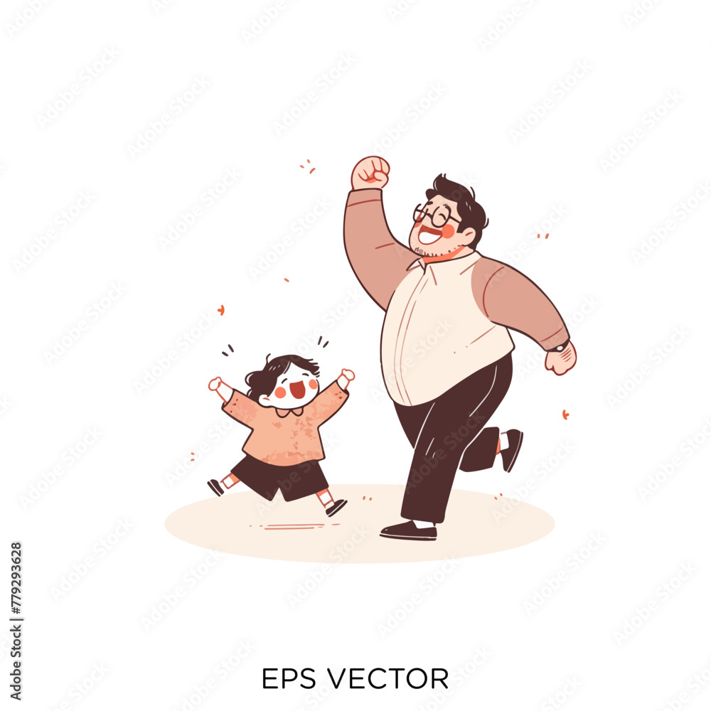 father and son, father and son clipart, family