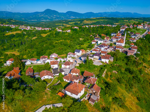 Panorama view of Donji Vakuf in Bosnia and Herzegovina photo