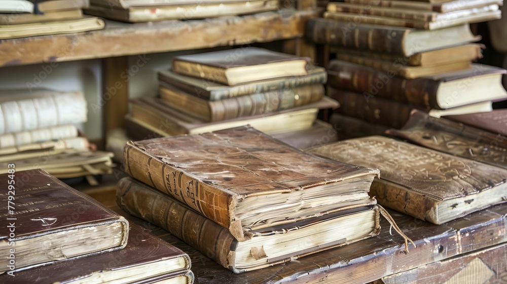 The antique books offer a glimpse into the minds of AI generated illustration The antique books offer a glimpse into the minds of AI generated illustration
