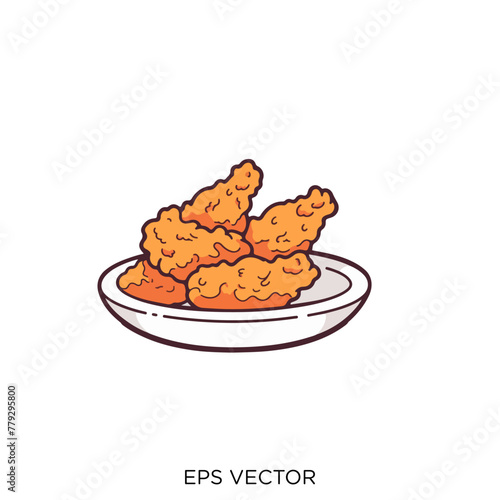 fried chicken clipart, fried chicken, drum stick