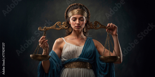 Equilíbrio e Ordem: A Deusa da Justiça Representando a Imparcialidade photo