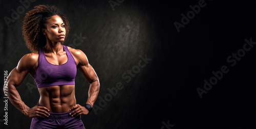 Beleza e Força: Uma Mulher Negra Inspiradora na Prática de Musculação photo