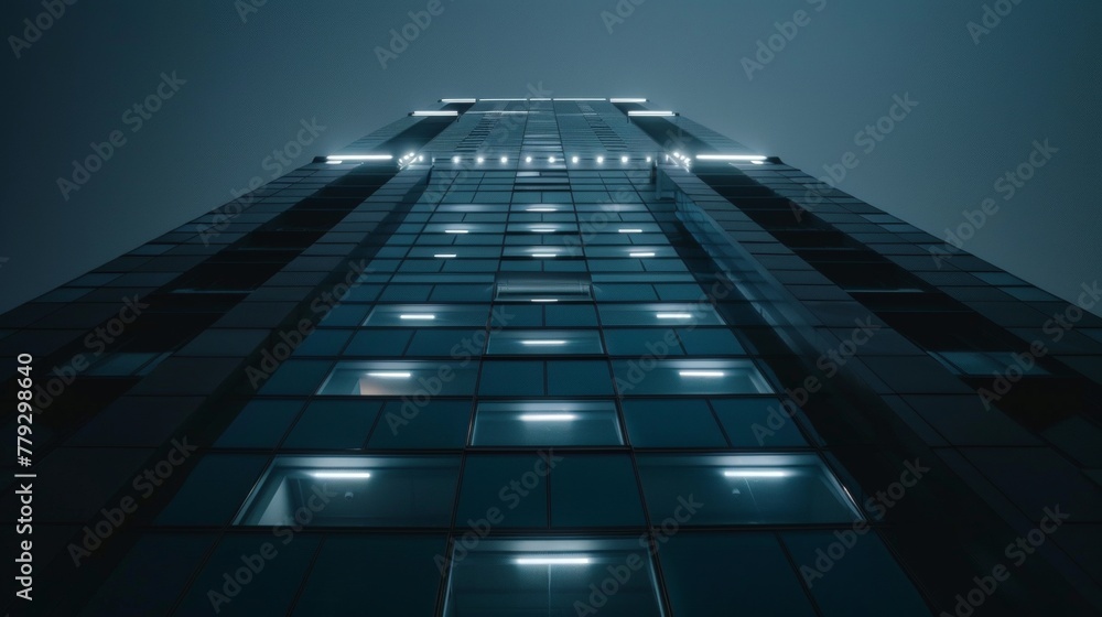 The lights on the building seem to pulse and flicker AI generated illustration The lights on the building seem to pulse and flicker AI generated illustration