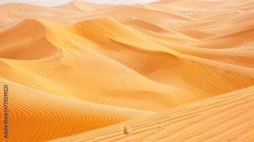 The subtle patterns of sand dunes in the desert  AI generated illustration © ArtStage