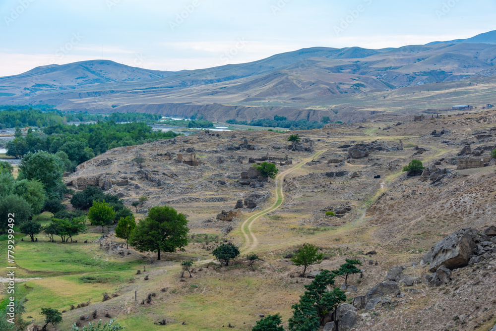 Fototapeta premium Uplistsikhe archaeological site from iron age in Georgia