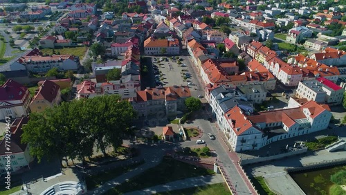 Centrum Old Town Market Konin Stare Miasto Rynek Aerial View Poland