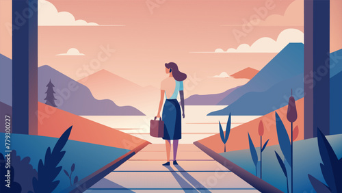 Tired of conforming to societal norms a woman leaves behind her mundane life and ventures into the unknown. With no set destination in mind she