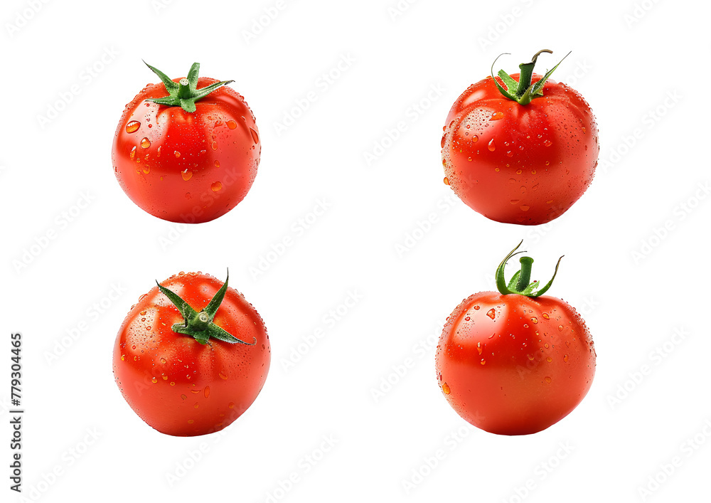 Set of Fresh Tomato's isolated PNG, Different Angles Set of Fresh Tomato's isolated PNG, Different Angles