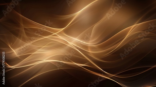 Orange Wave Fractal: Abstract Light and Energy Design with Blue Lines and Purple Smoke Texture
