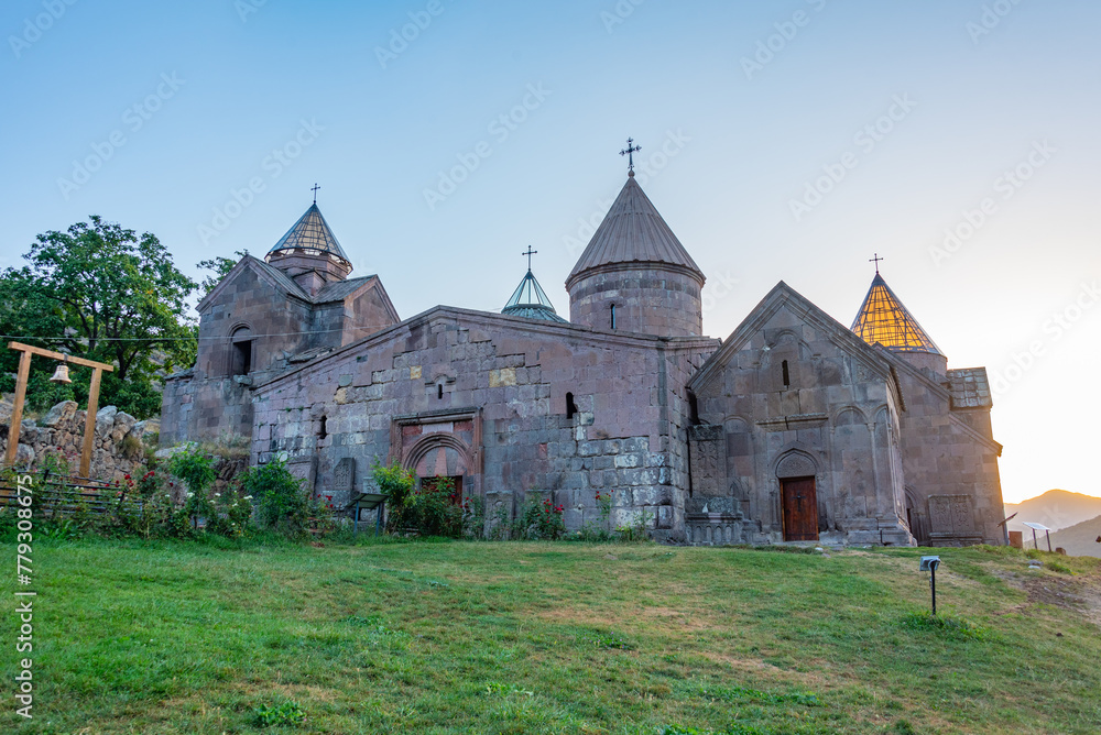 Sunrise view of Goshavank monastery in Armenia Sunrise view of Goshavank monastery in Armenia
