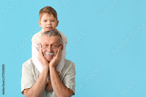 Grandfather with his happy ...