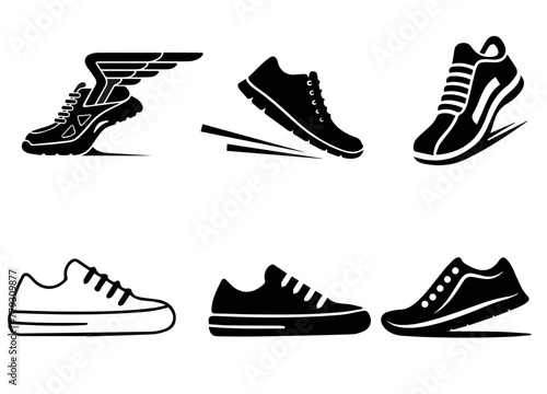 set of shoes icons