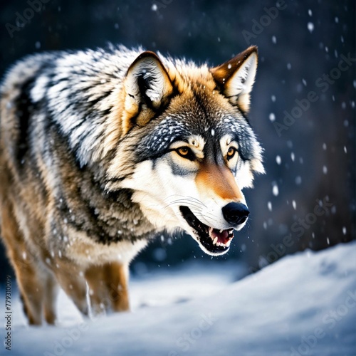 wolf in snow © Arslan