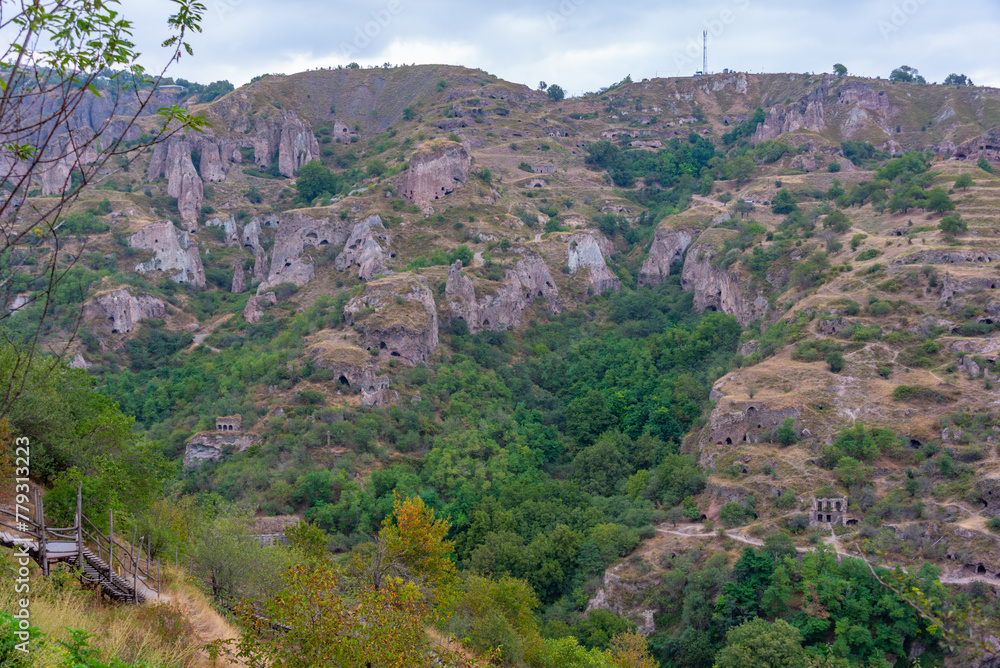 Obraz premium Old Khndzoresk abandoned cave town in Armenia