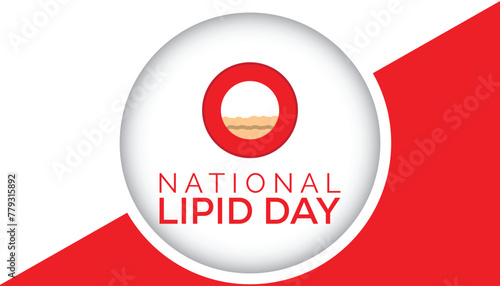 National Lipid Day observed every year in May. Template for background, banner, card, poster with text inscription.