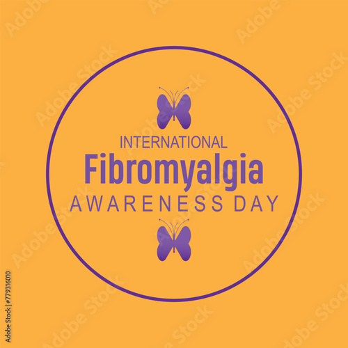 Fibromyalgia International Awareness Day observed every year in May. Template for background, banner, card, poster with text inscription.